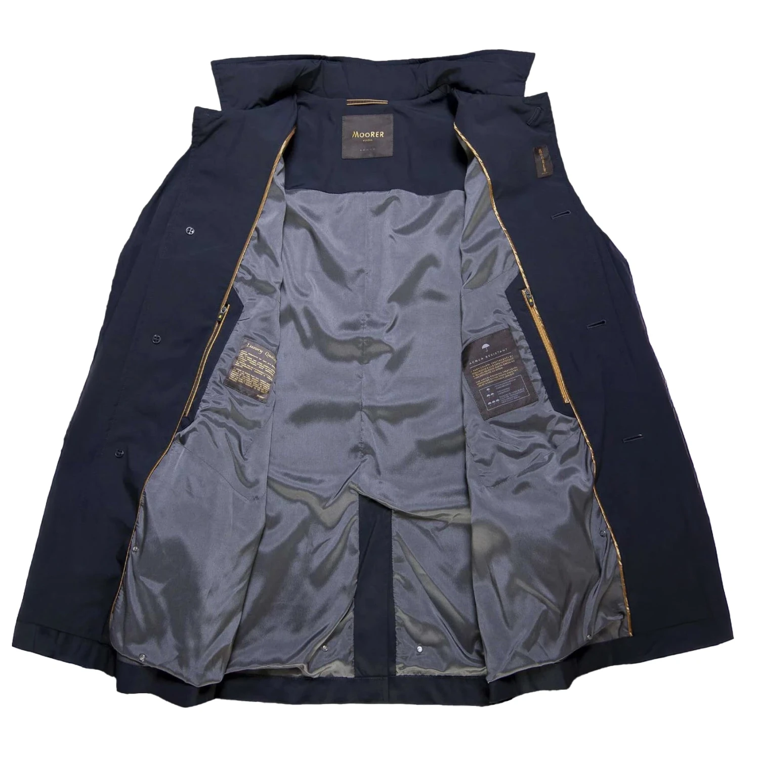 Dark Blue Hektor Raincoat Unlined Overcoat - MooRER 6 Dark Blue Hektor Raincoat Unlined Overcoat - MooRER - Image 4