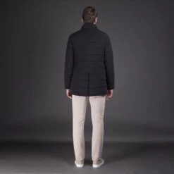 Dark Blue Calegari Goose-Down Quilted Winter Coat - MooRER 7 Dark Blue Calegari Goose-Down Quilted Winter Coat - MooRER -ETON Store MOUGI100139TEPA009 U0402 3