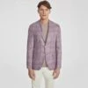 Lilac Check Loro Piana Wool/Silk/Linen Montana Contemporary Sport Jacket - Jack Victor