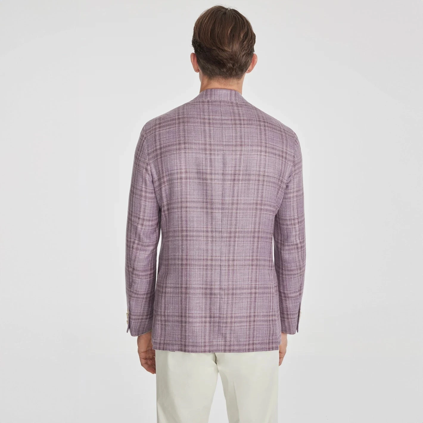Lilac Check Loro Piana Wool/Silk/Linen Montana Contemporary Sport Jacket - Jack Victor 9 Lilac Check Loro Piana Wool/Silk/Linen Montana Contemporary Sport Jacket - Jack Victor - Image 7