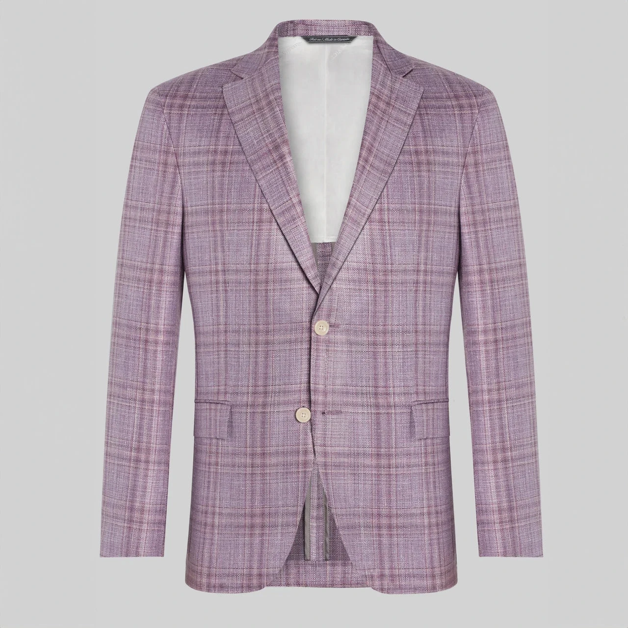 Lilac Check Loro Piana Wool/Silk/Linen Montana Contemporary Sport Jacket - Jack Victor 4 Lilac Check Loro Piana Wool/Silk/Linen Montana Contemporary Sport Jacket - Jack Victor - Image 2