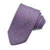 Grape Purple Micro Floral Patterned Silk Tie