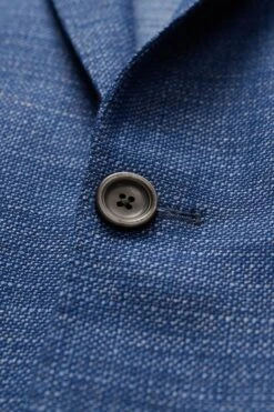 Mid-Blue Neat Hampton Contemporary Fit Unconstructed Sport Jacket - Jack Victor 13 Mid-Blue Neat Hampton Contemporary Fit Unconstructed Sport Jacket - Jack Victor -ETON Store NC1287 Hampton MedBlue Detail