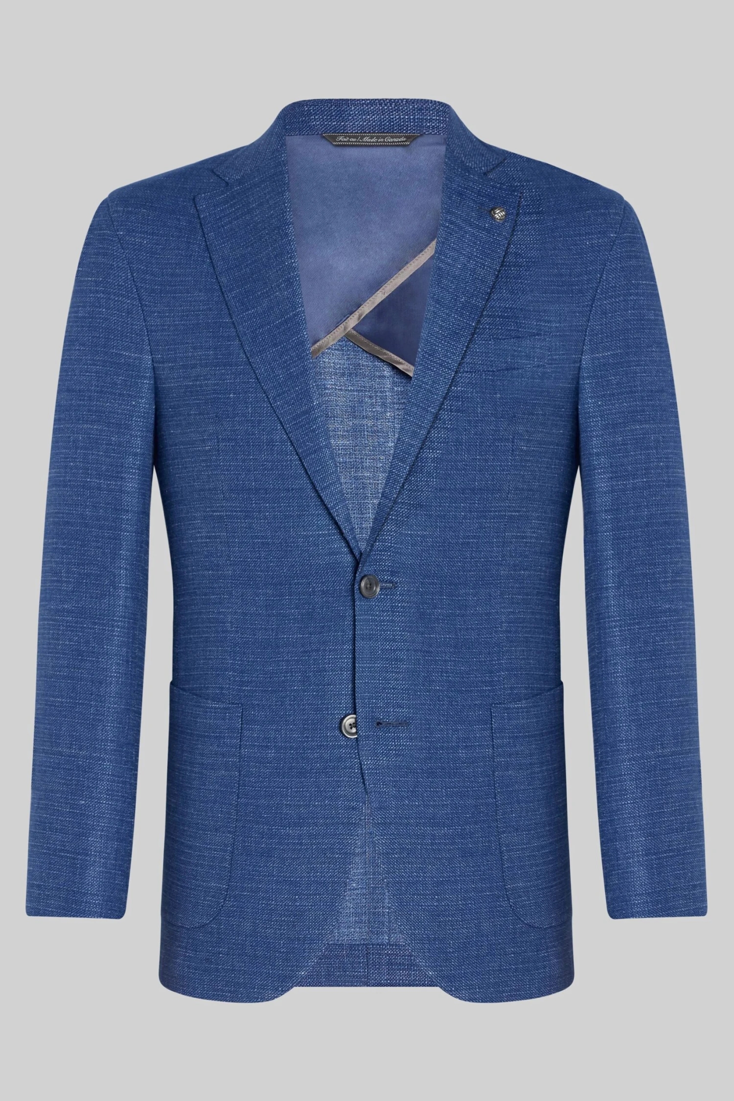 Mid-Blue Neat Hampton Contemporary Fit Unconstructed Sport Jacket - Jack Victor 6 Mid-Blue Neat Hampton Contemporary Fit Unconstructed Sport Jacket - Jack Victor - Image 4
