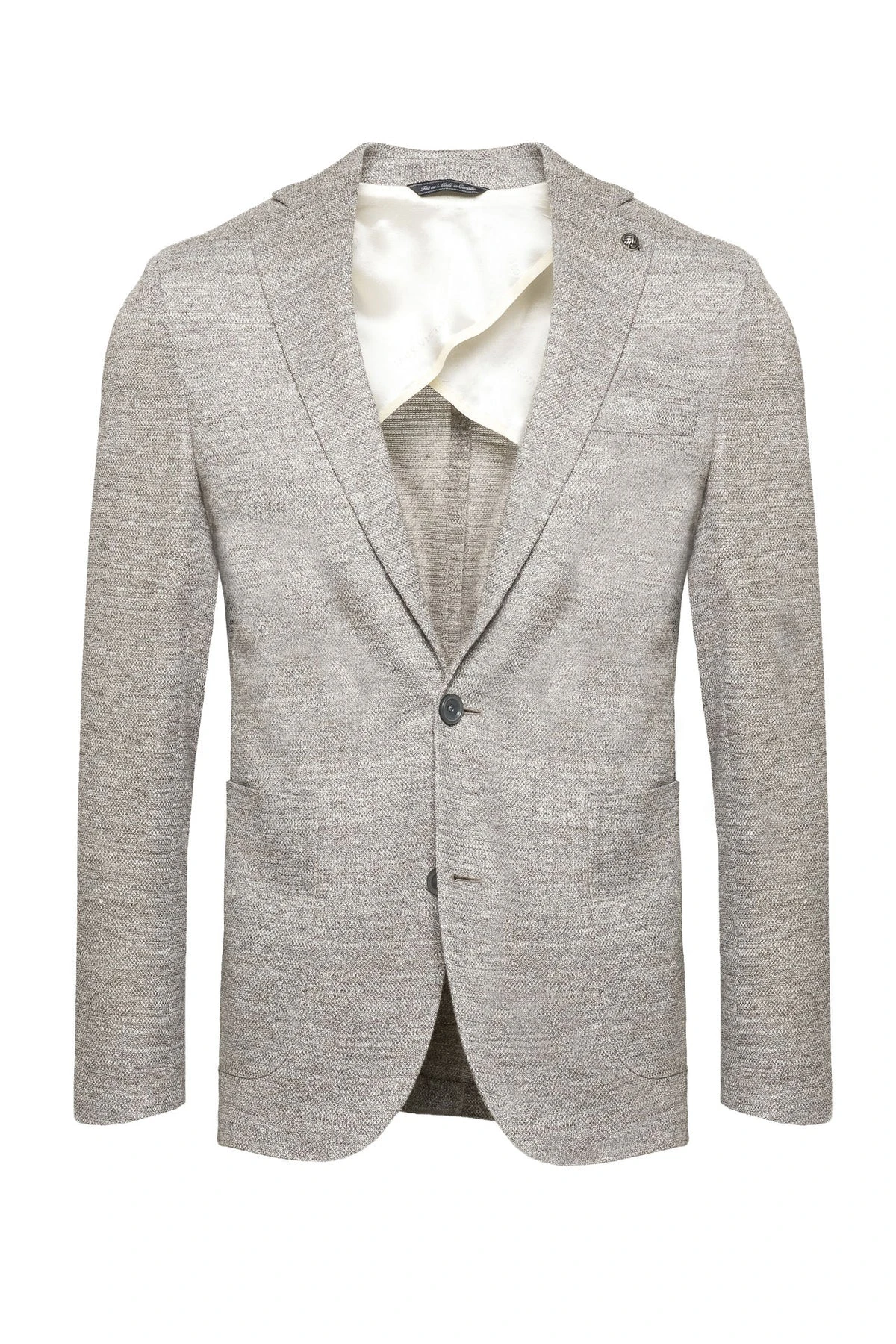 Oatmeal Mouliné Hampton Contemporary Fit Linen Knit Sport Jacket - Jack Victor 4 Oatmeal Mouliné Hampton Contemporary Fit Linen Knit Sport Jacket - Jack Victor - Image 2