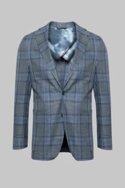 Grey And Blue Plaid Hampton Contemporary Fit Knit Wool/Silk/Linen Loro Piana Blazer - Jack Victor 11 Grey And Blue Plaid Hampton Contemporary Fit Knit Wool/Silk/Linen Loro Piana Blazer - Jack Victor -ETON Store NC1545 01 1800x1800 82fd6fcb 9dcb 4413 86c8 a604374a54d5