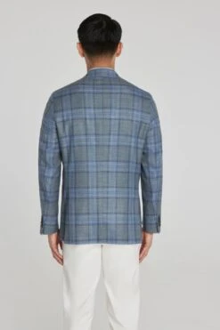 Grey And Blue Plaid Hampton Contemporary Fit Knit Wool/Silk/Linen Loro Piana Blazer - Jack Victor 14 Grey And Blue Plaid Hampton Contemporary Fit Knit Wool/Silk/Linen Loro Piana Blazer - Jack Victor -ETON Store NC1545 GREY 20862 1800x1800 ea83375c a17c 42b0 a3ff ad334bc07bda