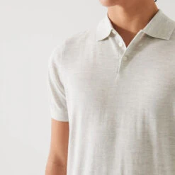 Drizzle Pale Gray Cupro-Merino Knit Polo Shirt - Patrick Assaraf 7 Drizzle Pale Gray Cupro-Merino Knit Polo Shirt - Patrick Assaraf -ETON Store P154P15R 077 2324 800x 49632aa9 83f3 4cde a708 281f01ecfc9d