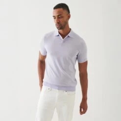 Lavender Cupro-Merino Knit Polo Shirt - Patrick Assaraf 9 Lavender Cupro-Merino Knit Polo Shirt - Patrick Assaraf -ETON Store P154P15Z 525 151566 1400x 61c509a5 0145 47c9 8186 1706dfda9d8c