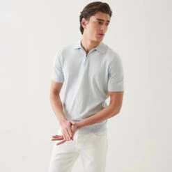 Pale Blue Cotton Cashmere Zip Polo - Patrick Assaraf 8 Pale Blue Cotton Cashmere Zip Polo - Patrick Assaraf -ETON Store P154P34Z 581 120145 1200x 1f336642 8e1d 417e 97fb 964ac7426de3