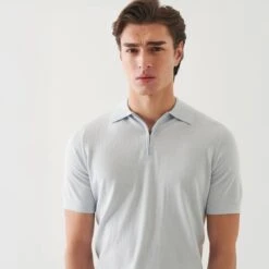 Pale Blue Cotton Cashmere Zip Polo - Patrick Assaraf 11 Pale Blue Cotton Cashmere Zip Polo - Patrick Assaraf -ETON Store P154P34Z 581 120220 1200x 8a35b583 ea2d 4e4e 8344 2a30f4b96204