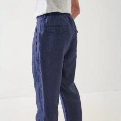 Navy Italian-made Linen Pant - PATRICK ASSARAF -ETON Store P5301G37Z 412 123908 1200x 423f2367 e216 4c5a 90e8 f738079133b7