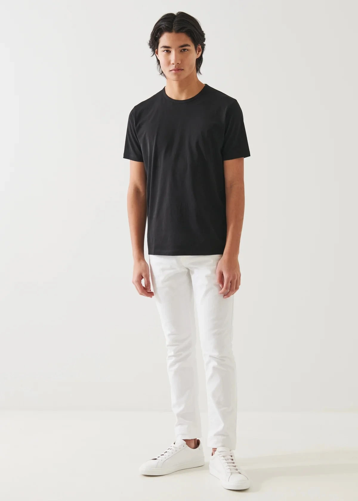 Black Mercerized Pima Cotton Short Sleeve Crew Neck T-Shirt - Patrick Assaraf 6 Black Mercerized Pima Cotton Short Sleeve Crew Neck T-Shirt - Patrick Assaraf - Image 4
