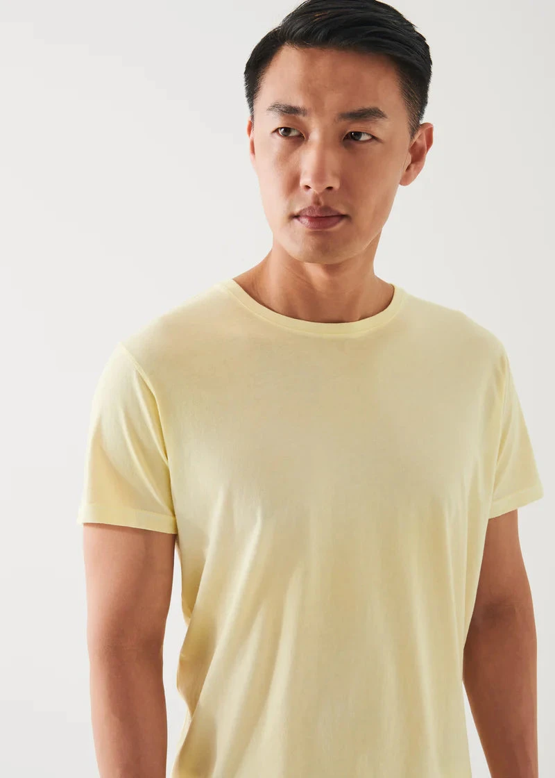 Sunlight Yellow Pima Spray Wash T-Shirt - Patrick Assaraf 3 Sunlight Yellow Pima Spray Wash T-Shirt - Patrick Assaraf