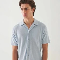 Blue Ice Terry Cloth Camp Collar Shirt - Patrick Assaraf 17 Blue Ice Terry Cloth Camp Collar Shirt - Patrick Assaraf -ETON Store P92D06Z 165 120601 1200x 337165e5 43a7 4be3 be88 929e24b8a6b4