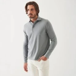 Gray Mist Mélange Long Sleeve Iconic Pima Stretch Polo - Patrick Assaraf 10 Gray Mist Mélange Long Sleeve Iconic Pima Stretch Polo - Patrick Assaraf -ETON Store P95P01 053 87765 1200x cce50a17 401b 4538 87c0 3604629c5f5c