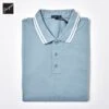Misty Sky Iconic Pima Cotton Stretch Tipped Polo Shirt - Patrick Assaraf