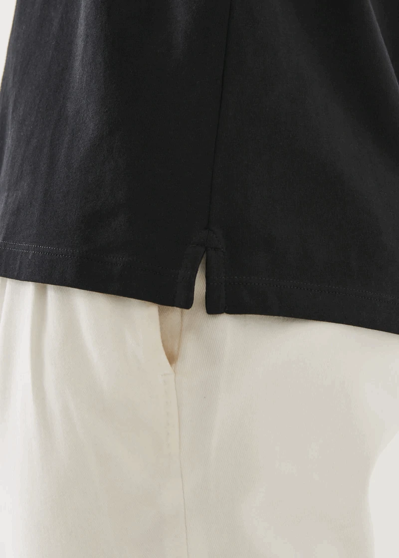 Black Iconic Pima Cotton Stretch Short Sleeve Polo - Patrick Assaraf 9 Black Iconic Pima Cotton Stretch Short Sleeve Polo - Patrick Assaraf - Image 7