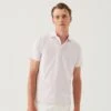 Misty Rose Iconic Pima Cotton Stretch Short Sleeve Polo - Patrick Assaraf 1 Misty Rose Iconic Pima Cotton Stretch Short Sleeve Polo - Patrick Assaraf -ETON Store P95P24 671