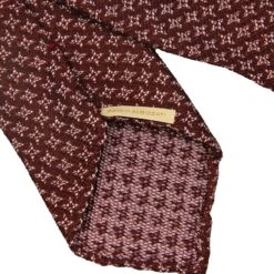 Bordeaux Houndstooth Silk-Wool Untipped Tie - Paolo Albizzati 7 Bordeaux Houndstooth Silk-Wool Untipped Tie - Paolo Albizzati -ETON Store PAOLO ALBIZZATI BOUTIQUE JACQUES P7132 2 4