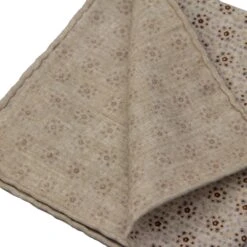 Oatmeal & Gray Medallion Wool-Cotton Hankie - Paolo Albizzati 5 Oatmeal & Gray Medallion Wool-Cotton Hankie - Paolo Albizzati -ETON Store PAOLO ALBIZZATI BOUTIQUE JACQUES PS606N 4 2