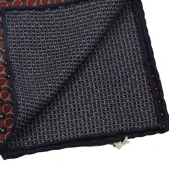 Red & Blue Equestrian Motif Reversible Silk Hankie - Paolo Albizzati 13 Red & Blue Equestrian Motif Reversible Silk Hankie - Paolo Albizzati -ETON Store PAOLO ALBIZZATI BOUTIQUE JACQUES PS616 1 2