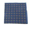Blue & Brown Medallion Wool-Silk Hankie - Paolo Albizzati