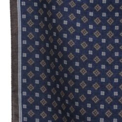 Navy & Brown Medallion Reversible Wool Scarf - Paolo Albizzati 9 Navy & Brown Medallion Reversible Wool Scarf - Paolo Albizzati -ETON Store PAOLO ALBIZZATI BOUTIQUE JACQUES SC2084 1 1 73578918 c53a 4694 b887 decffd0f6a09