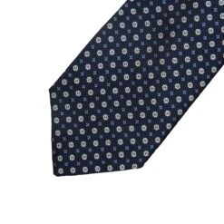 Royal Blue & Gray Micro-Floral Silk Tie - Paolo Albizzati 7 Royal Blue & Gray Micro-Floral Silk Tie - Paolo Albizzati -ETON Store PAOLO ALBIZZATI BOUTIQUE JACQUES T5143 1 5