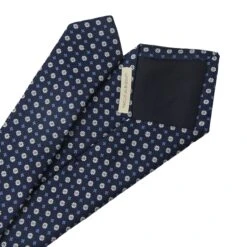Royal Blue & Gray Micro-Floral Silk Tie - Paolo Albizzati 8 Royal Blue & Gray Micro-Floral Silk Tie - Paolo Albizzati -ETON Store PAOLO ALBIZZATI BOUTIQUE JACQUES T5143 1 7