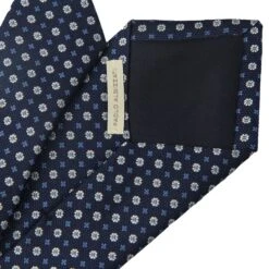 Royal Blue & Gray Micro-Floral Silk Tie - Paolo Albizzati 9 Royal Blue & Gray Micro-Floral Silk Tie - Paolo Albizzati -ETON Store PAOLO ALBIZZATI BOUTIQUE JACQUES T5143 1 8