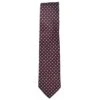 Burgundy & Gray Micro-Floral Silk Tie - Paolo Albizzati