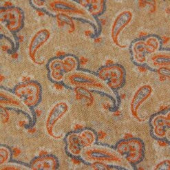 Orange Paisley Woven Wool Hankie - Paolo Albizzati 7 Orange Paisley Woven Wool Hankie - Paolo Albizzati -ETON Store PAOLO ALBIZZATI POCKET SQUARE 08