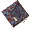 Blue & Red Floral/Paisley Reversible Silk Hankie - Paolo Albizzati