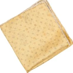 Yellow Paisley/Geometric Pattern Reversible Silk Hankie - Paolo Albizzati 8 Yellow Paisley/Geometric Pattern Reversible Silk Hankie - Paolo Albizzati -ETON Store PAOLO ALBIZZATI PS594 05 1