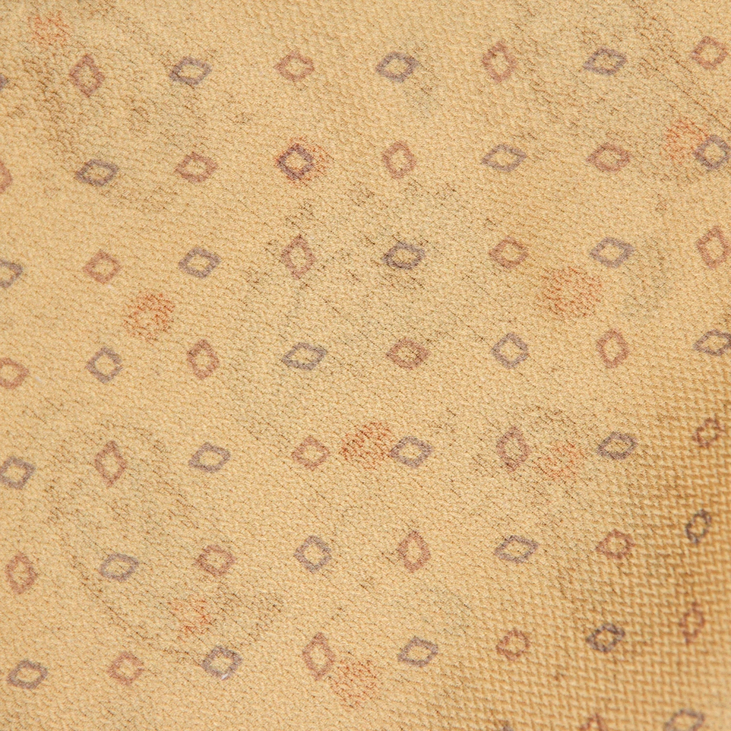 Yellow Paisley/Geometric Pattern Reversible Silk Hankie - Paolo Albizzati 6 Yellow Paisley/Geometric Pattern Reversible Silk Hankie - Paolo Albizzati - Image 4