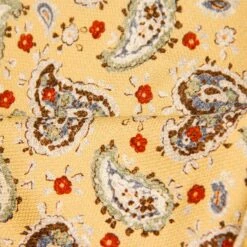 Yellow Paisley/Geometric Pattern Reversible Silk Hankie - Paolo Albizzati 11 Yellow Paisley/Geometric Pattern Reversible Silk Hankie - Paolo Albizzati -ETON Store PAOLO ALBIZZATI PS594 05 5