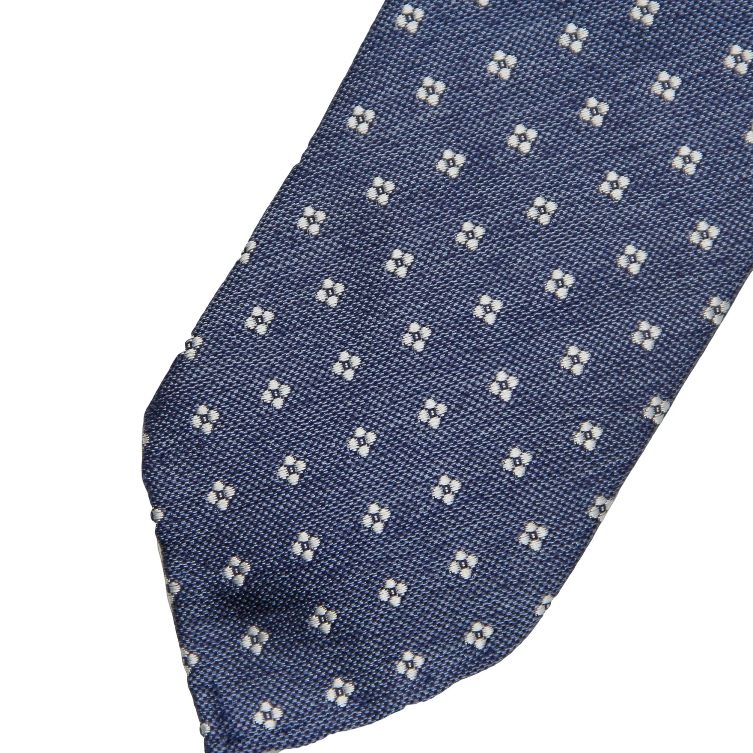 Mid Blue Floral Silk Untipped Tie - Paolo Albizzati 4 Mid Blue Floral Silk Untipped Tie - Paolo Albizzati - Image 2