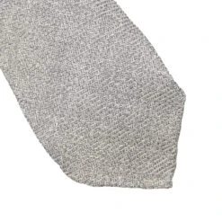 Silver Gray Woven Linen-Silk-Cotton Untipped Tie - Paolo Albizzati 6 Silver Gray Woven Linen-Silk-Cotton Untipped Tie - Paolo Albizzati -ETON Store PAOLO ALBIZZATI TR4031 05 2
