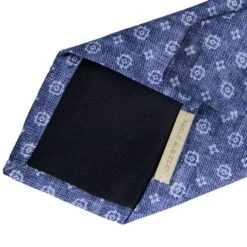 Blue Medallion Silk Tie - Paolo Albizzati 9 Blue Medallion Silk Tie - Paolo Albizzati -ETON Store PAOLO BLUE MEDALLION 4