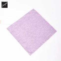Lavender W/ Ivory Trim Cotton-Silk Reversible Pocket Square - Paolo Albizzati 6 Lavender W/ Ivory Trim Cotton-Silk Reversible Pocket Square - Paolo Albizzati -ETON Store PAOLOALBIZZATIPS663 3 2
