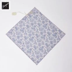 Mauve & Blue Reversible Geometric/ Paisley Cotton-Silk Pocket Square - Paolo Albizzati 6 Mauve & Blue Reversible Geometric/ Paisley Cotton-Silk Pocket Square - Paolo Albizzati -ETON Store PAOLOALBIZZATIPS665 2 6