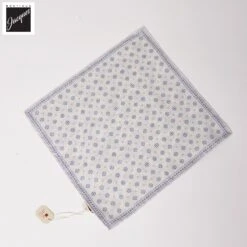 Ivory & Mauve Reversible Geometric/ Paisley Cotton-Silk Pocket Square - Paolo Albizzati 6 Ivory & Mauve Reversible Geometric/ Paisley Cotton-Silk Pocket Square - Paolo Albizzati -ETON Store PAOLOALBIZZATIPS665 5 1