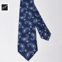 Blue Paisley Print Silk Tie - Paolo Albizzati 6 Blue Paisley Print Silk Tie - Paolo Albizzati -ETON Store PAOLOALBIZZATIS3150 1 1