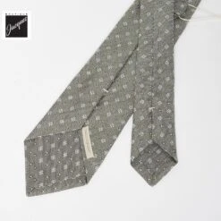 Gray/Beige Floral Pattern Linen-Silk Tie - Paolo Albizzati 6 Gray/Beige Floral Pattern Linen-Silk Tie - Paolo Albizzati -ETON Store PAOLOALBIZZATITR155 4 2