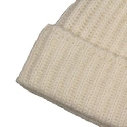 Vanilla Pure Cashmere Ribbed Beanie - Patrick Assaraf -ETON Store PATRICK ASSARAF P165W01Y 159 2