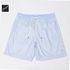 Paul&Shark Light Blue Swim Shorts With Striped Print - Paul & Shark