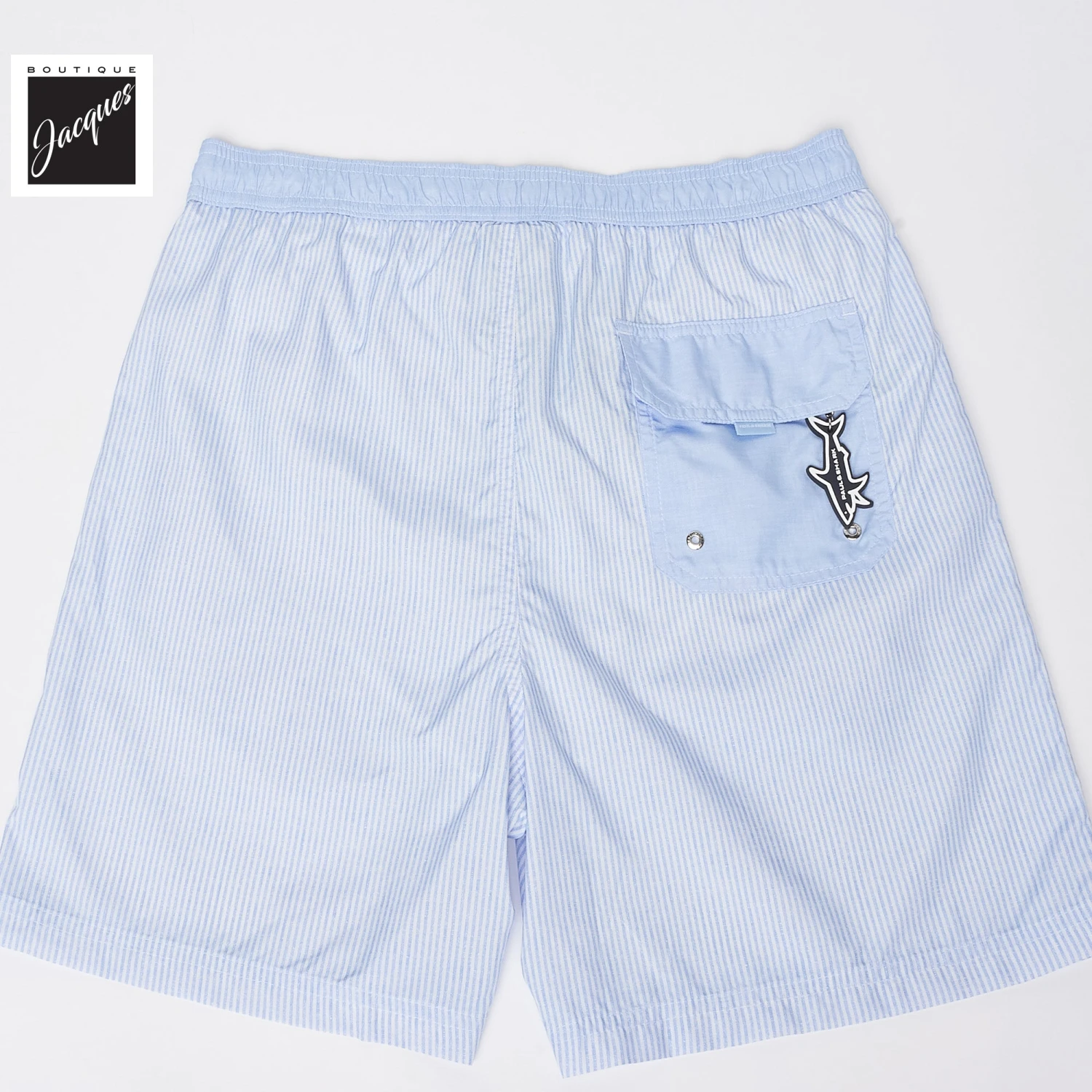 Paul&Shark Light Blue Swim Shorts With Striped Print - Paul & Shark 5 Paul&Shark Light Blue Swim Shorts With Striped Print - Paul & Shark - Image 3