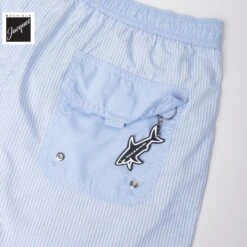 Paul&Shark Light Blue Swim Shorts With Striped Print - Paul & Shark 9 Paul&Shark Light Blue Swim Shorts With Striped Print - Paul & Shark -ETON Store PAULSHARK25415011 V13 3