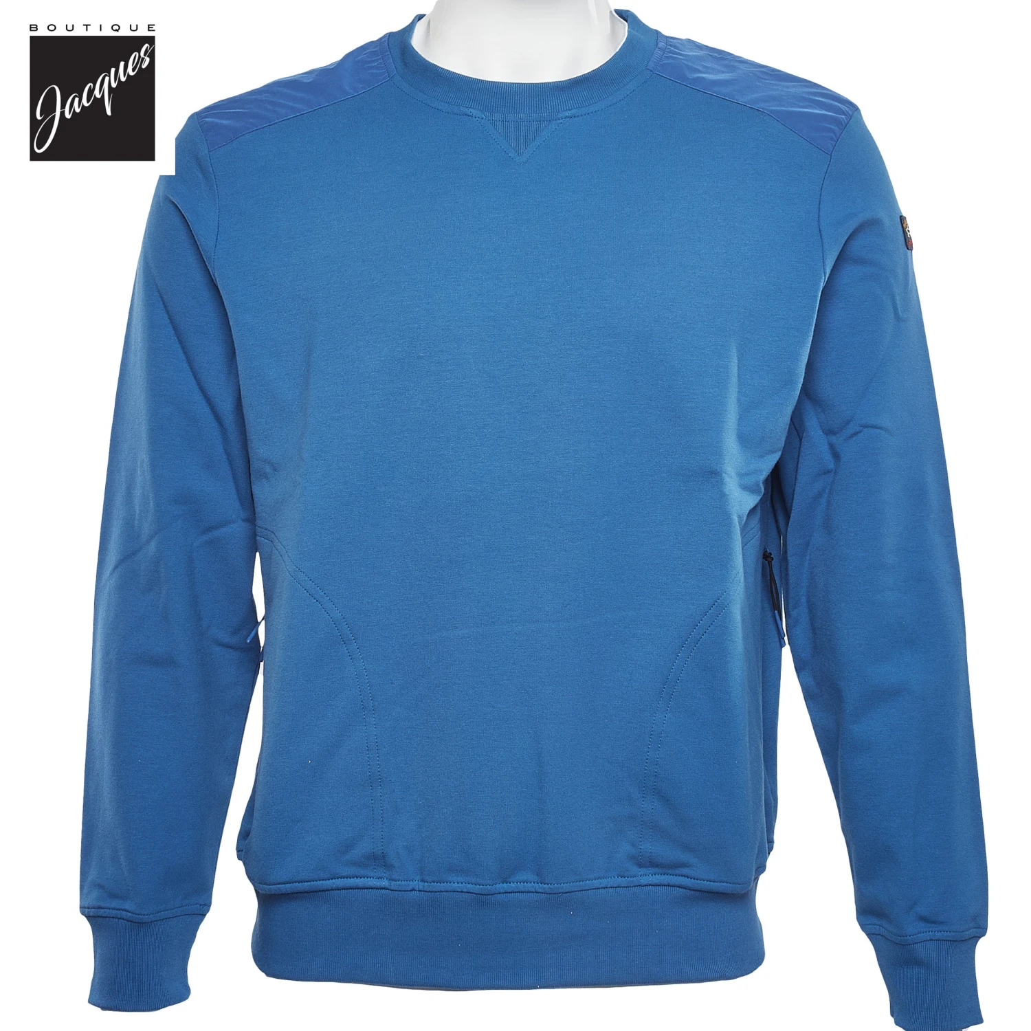 Paul&Shark Blue Knit Organic Cotton Crew Sweatshirt - Paul & Shark 3 Paul&Shark Blue Knit Organic Cotton Crew Sweatshirt - Paul & Shark